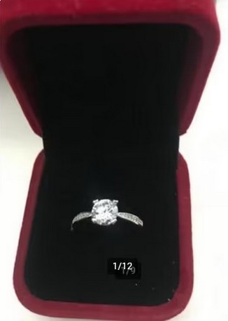 Swarovski Zilvere Diamond Casule ring Nieuw nooit aangetrokken     